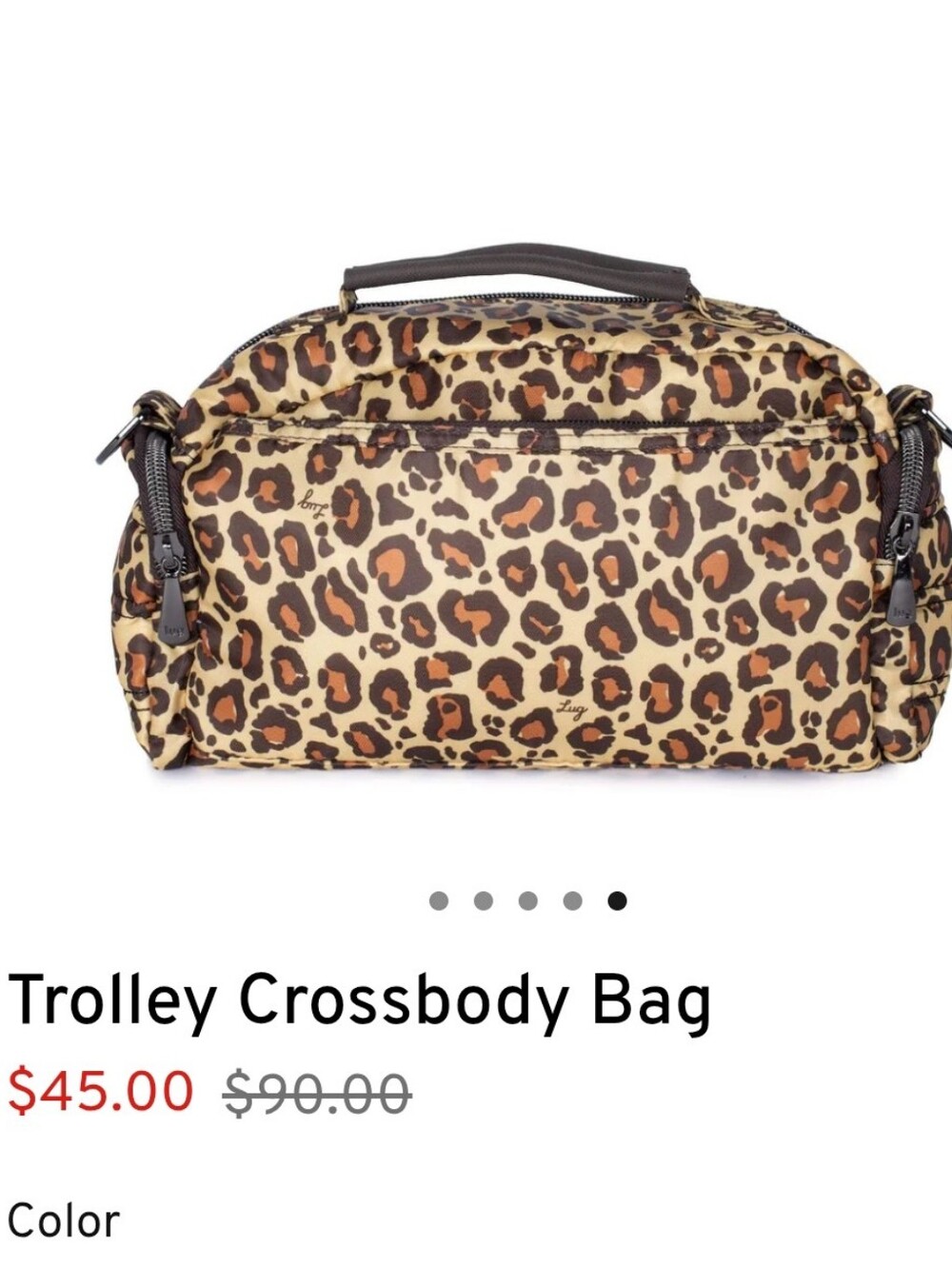 $90 Retail NWT Lug Leopard Trolley Crossbody - Rare, Sold-Out Gem! - Picture 14 of 16